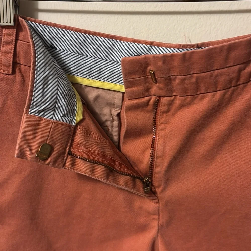 J. Crew Chino Orange High Waist Shorts